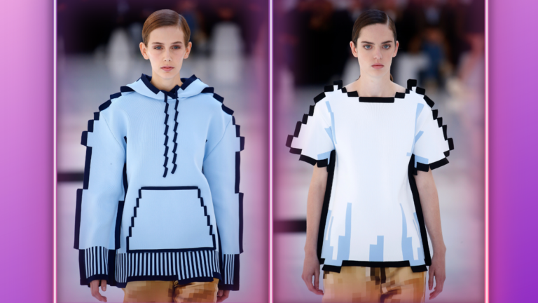 Loewe shows off a pixelated Minecraft hoodie at Paris Fashion Week