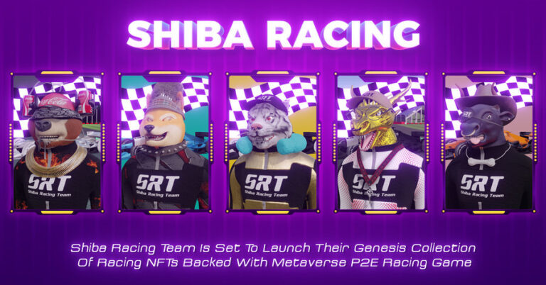 Shiba Racing Team is set to launch its Genesis Collection of Metaverse-backed NFT Racing P2E Racing Game