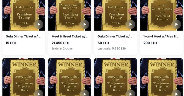 Trump Digital Trading Card Project Mints NFTs for Cryptocurrency and ICO Award Winners