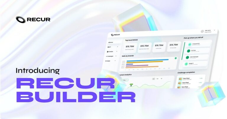 RECUR introduces RECUR Builder, an all-in-one software platform that helps businesses manage all aspects of web3 at scale